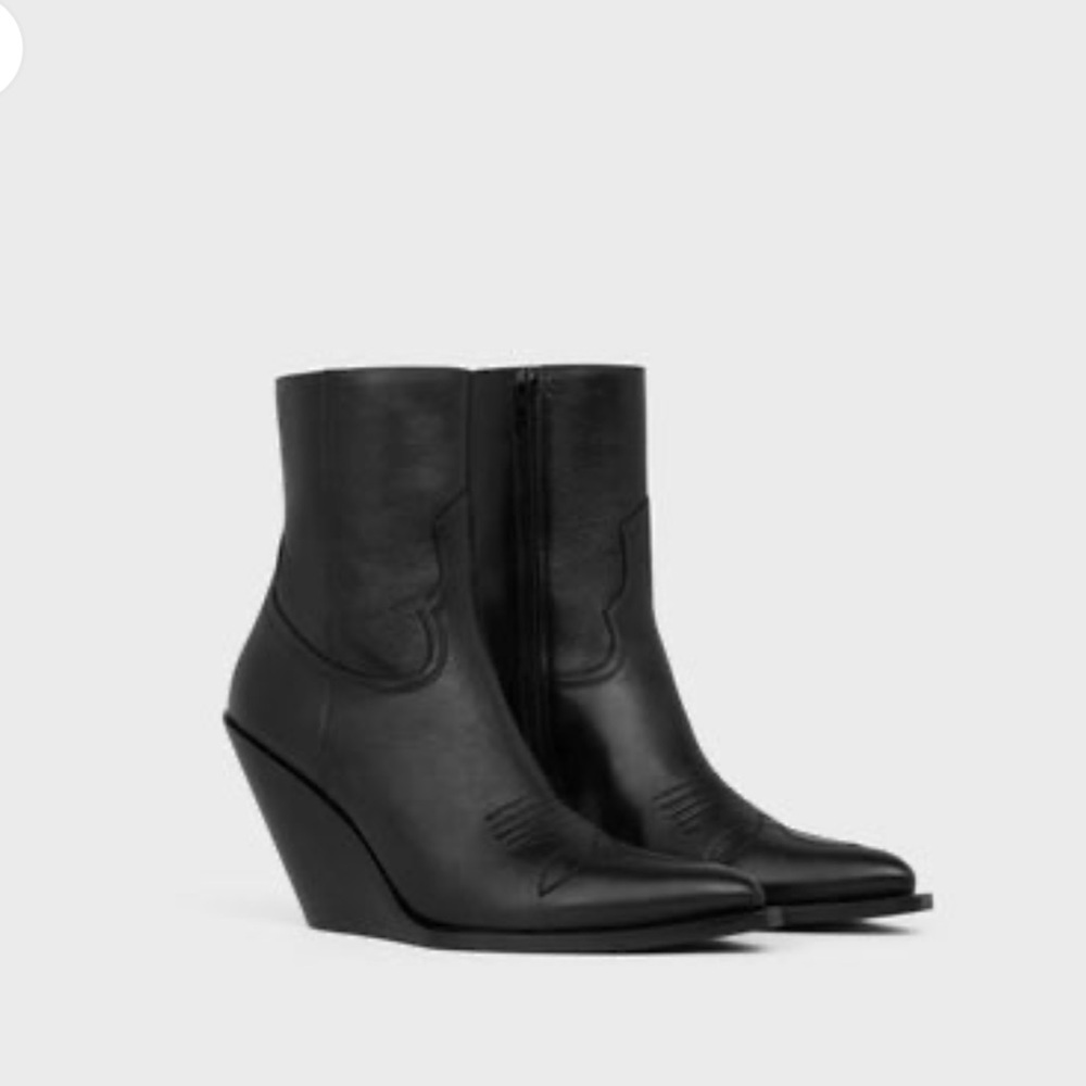 Celine Western Boots Worn by Morgan Stewart